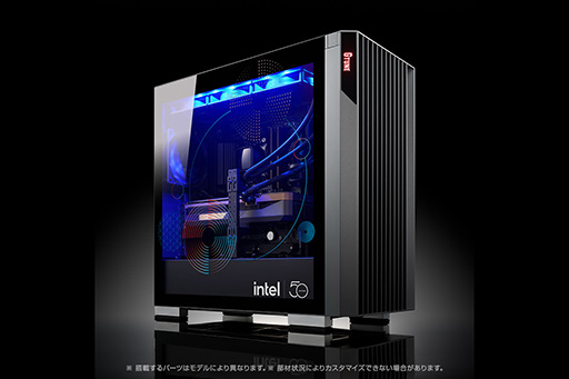 画像ギャラリー No.002のサムネイル画像 / インテル日本法人50周年記念モデルのデスクトップPCをマウスコンピューターが発表。特別仕様のPCケースとLEDで彩られた一台