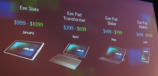 ꡼ No.019 | ASUSWindows 7ܥ졼üAndroid 3.0ܥ֥åüEee Padʤʤɤȯɽ