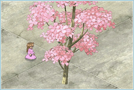 画像ギャラリー No.005のサムネイル画像 / 「AngelLoveONLINE」,イベント限定家具“桜の木 2019”が入手できる「永遠に続く桜」イベントが開催