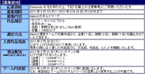 ���������꡼ No.001�Υ���ͥ������ / ��METIN2�ס������������ɥޡ��������ڡ��󤬳���