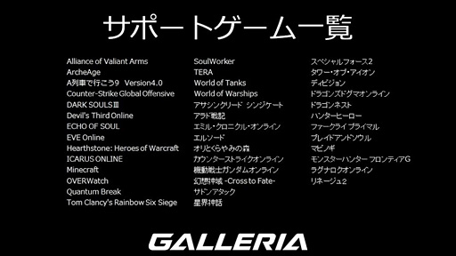 画像ギャラリー No.006のサムネイル画像 / ドスパラ，サポート重視のゲームPC「GALLERIA Gamemaster」発表。40以上のゲームタイトルで動作確認し，サポート時間も深夜1時まで延長