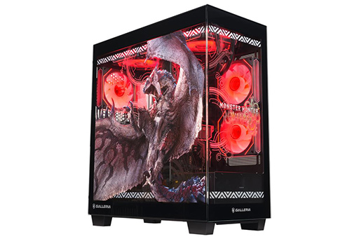 画像ギャラリー No.003のサムネイル画像 / 「リオレウス」が羽ばたくド派手なピラーレス筐体の「モンハンワイルズ」コラボゲームPCがGALLERIAから