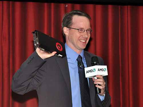 画像ギャラリー No.005のサムネイル画像 / 【速報】AMD,次世代GPUを22日に発表と予告し実機デモを披露。APU「Llano」のウェハも公開