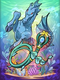 画像ギャラリー No.004のサムネイル画像 / 「ゲットアンプドX」,半馬半魚の幻獣を操る新アクセ“ケルピー”が24日に登場