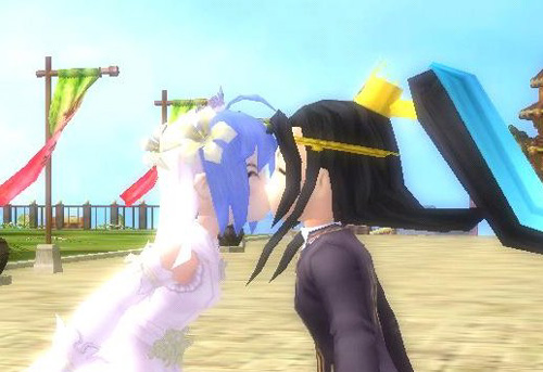 画像集#006のサムネイル/「熱血江湖」,ブライダルフェアでウェディングドレス販売