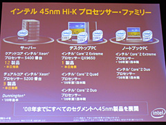 画像集#014のサムネイル/Intel,45nmプロセスのCPU「Penryn」を正式発表。まずはCore 2 Extremeから