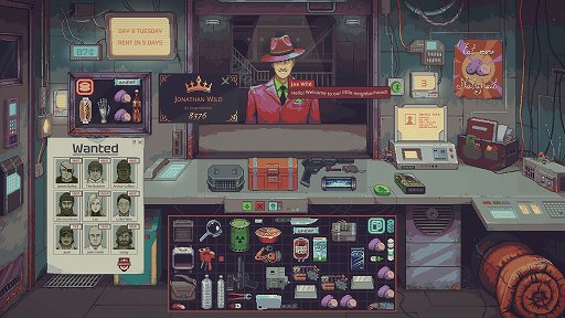 画像ギャラリー No.001のサムネイル画像 / サイバーパンク世界の質屋経営シム「Probably Stolen」がリリース。盗品の売買から臓器取引まで,裏社会で生き残れ!