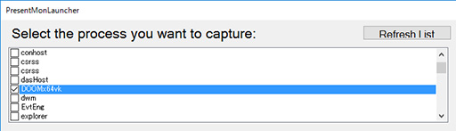 画像ギャラリー No.007のサムネイル画像 / DX12,Vulkan&UWP対応のフレームレート計測ツール「PresentMonLauncher」が登場。さっそく使ってみた