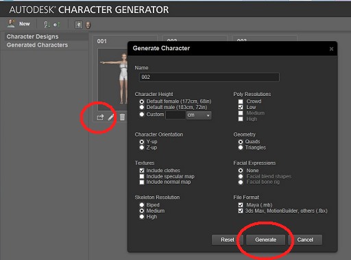画像集#014のサムネイル/オートデスクが無償提供している「Autodesk Character Generator」を使ってみる。データはUnityから驚くほど簡単に利用可能