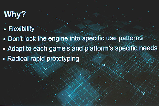 画像集 No.004のサムネイル画像 / ［GDC 2016］Autodeskのゲームエンジン「Stingray」開発者が語る，その設計思想とは