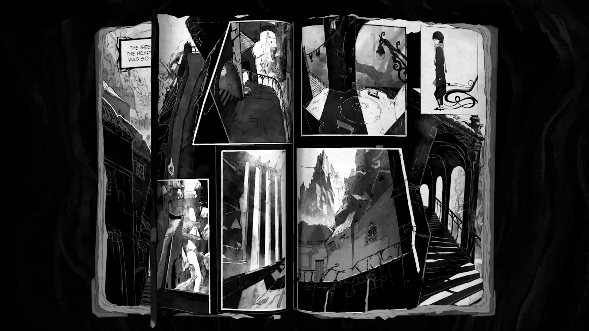 漫画に取り込まれた漫画家を操作するホラーゲーム「Yūrei」。前のページに戻って描き直せば，その先の道が変わる［BIC2026］