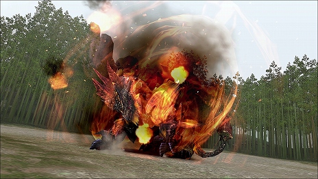 画像ギャラリー No.005のサムネイル画像 / 「モンスターハンター フロンティアG」,超越秘儀中に繰り出せる大技「六華閃舞」のムービーが公開