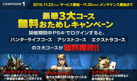 Ps4版 モンスターハンター フロンティアz のサービスが本日スタート 無料で各コースが体験できるキャンペーンも