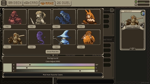 画像ギャラリー No.010のサムネイル画像 / 自作カードでPvPに挑む「Card Make Arena」発表。効果やコスト,イラストまで自由に設定できる対戦型カードゲーム