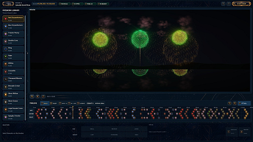 画像ギャラリー No.009のサムネイル画像 / 花火大会制作シミュレーション「BURST NOIR - Fireworks Simulator」,9月初旬にSteamで発売。タイムライン上で花火を自由に配置
