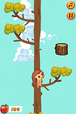 画像ギャラリー No.004のサムネイル画像 / 「Yahoo!ゲーム」のかんたんゲームに「きのぼりハリネズミくん」が登場