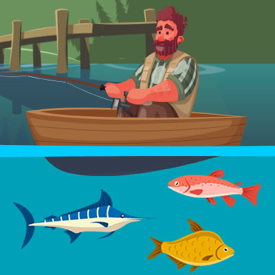 画像ギャラリー No.002のサムネイル画像 / Yahoo!ゲーム かんたんゲームで「ぶらり魚釣り」が配信開始