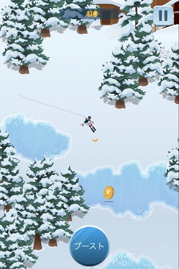 画像集#003のサムネイル/Yahoo!ゲーム かんたんゲームに「スキーキング」が登場