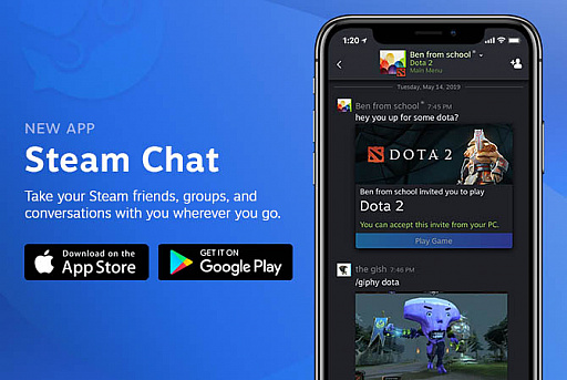 Steamユーザー向けのアプリ Steam Chat の配信がスタート いつでもどこでもフレンドとチャットができる