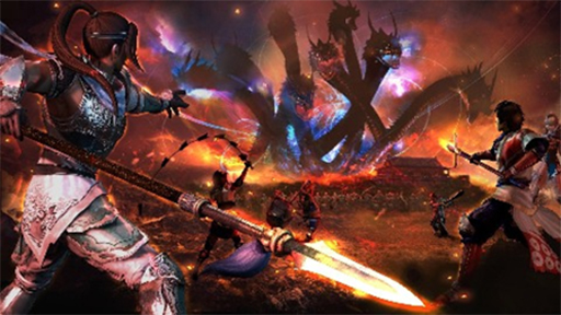 画像ギャラリー No.002のサムネイル画像 / 三菱電機のディスプレイと「無双OROCHI2」がコラボ。店頭で特別映像を公開