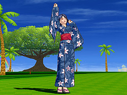 画像集#002のサムネイル/「セガ スプラッシュ!ゴルフ」浴衣と子供クラブで最後の夏を満喫