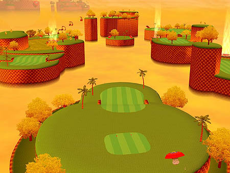 画像集#002のサムネイル/「スプラッシュ!ゴルフ」に,お馴染みのギミックが散りばめられたソニックコース「スペシャル」登場