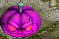 画像ギャラリー No.004のサムネイル画像 / 「アッピーオンライン2」,紫と黄のパンプキン像を完成させよう