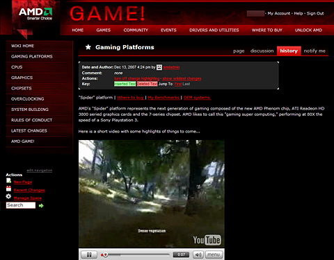 画像集#002のサムネイル/AMD,倍率ロックフリーの「Phenom 9600 Black Edition」を出荷。情報共有の場「AMD GAME! Wiki」も開設