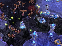 画像集#012のサムネイル/［G★2009］プレイアブル出展数はなんと100台！　 国民的RTSシリーズ最新作の貫禄を見せ付けた「StarCraft II」