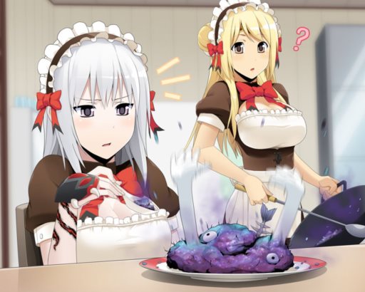 画像ギャラリー No.001のサムネイル画像 / 「コズミックブレイク」5月2日にネコミミウェイトレス仕様のリーシャ&エリスが登場