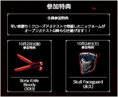 ���������꡼ No.001�Υ���ͥ������ / ��POINTBLANK��CBT�ѤΥ����९�饤�������ԥ���������ɤ򳫻�