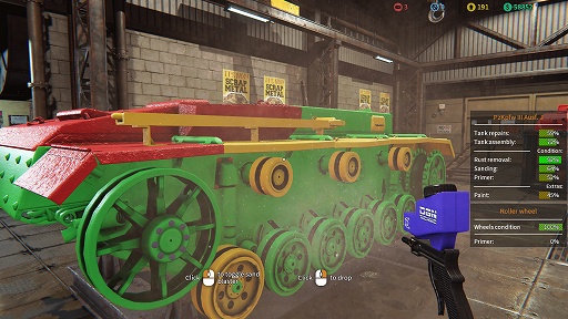 画像ギャラリー No.010のサムネイル画像 / インディーズゲームの小部屋:Room#627「Tank Mechanic Simulator」