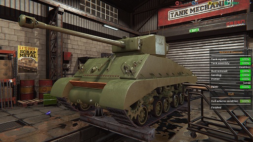 画像ギャラリー No.011のサムネイル画像 / インディーズゲームの小部屋:Room#627「Tank Mechanic Simulator」