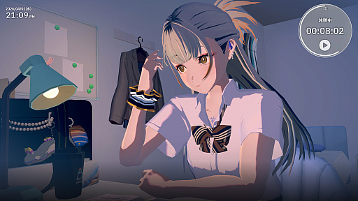 画像ギャラリー No.004のサムネイル画像 / 文学少女の次に,クラスで人気のギャルが登場! チルい雰囲気に浸りながら,感情豊かな少女とデスクワークに励む作業用ADV「Chill with You : SHIOI's Sparkling Scenes」発表