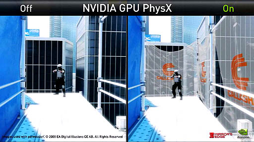 画像ギャラリー No.002のサムネイル画像 / EAと2KがNVIDIA PhysXのライセンスを取得。さらに「Mirror's Edge」で,PhysXの効果を比較できるムービーが公開