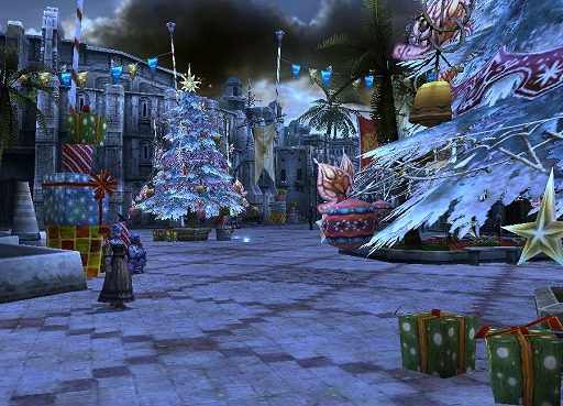 画像集#004のサムネイル/「パンドラサーガ」,新規エフェクト武器が登場。街並はクリスマスムードに