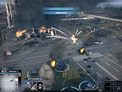 画像集#002のサムネイル/会社でプレイするとすぐにばれるボイスコマンドシステムを搭載したRTS,「EndWar」のスクリーンショットを掲載