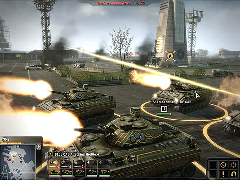 画像集#004のサムネイル/会社でプレイするとすぐにばれるボイスコマンドシステムを搭載したRTS,「EndWar」のスクリーンショットを掲載