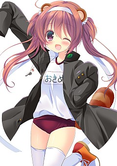 画像ギャラリー No.001のサムネイル画像 / 「桃色大戦ぱいろん+」文福オキヌと雛芥子ゆかの体操着バージョンが登場