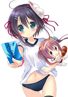 画像ギャラリー No.002のサムネイル画像 / 「桃色大戦ぱいろん+」文福オキヌと雛芥子ゆかの体操着バージョンが登場