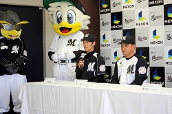 画像ギャラリー No.005のサムネイル画像 / ネクソン,千葉ロッテマリーンズのオフィシャルスポンサーに。公式戦ユニフォーム右胸部に“NEXON”のロゴが