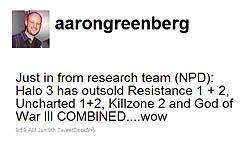 ���������꡼ No.001�Υ���ͥ������ / ��Halo 3��PS3���������롼����6���ʤι�פ�����Ƥ���פȡ�Xbox 360�Υץ������ȥǥ��쥯������ĩȯŪ�ʥ�����