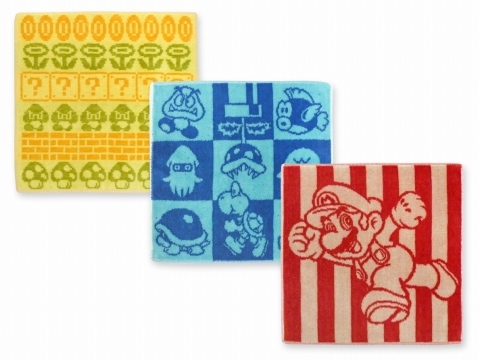 クラブニンテンドー 会員特典にマリオやクリボーをデザインした タオルハンカチ が追加 カラーはレッド ブルー イエローの3つだ