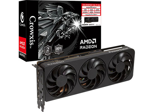 画像ギャラリー No.002のサムネイル画像 / Radeon RX 9000搭載カード計5製品がCrowxisから10月23日発売。RX 9060 XTには白色モデルも用意