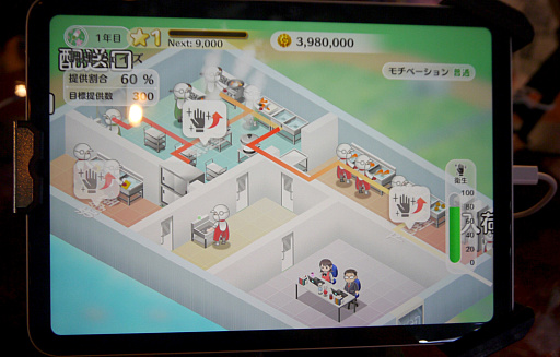 画像ギャラリー No.003のサムネイル画像 / 給食関係のメーカーが東京ゲームショウに出展。就職にも役立つ経営シミュレーション「給食マスター!」など,本格的な取り組みでゲームを活用する