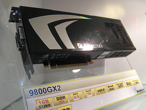 画像集#002のサムネイル/未発表のNVIDIA最新GPU「GeForce 9800 GX2」がCeBIT 2008に登場