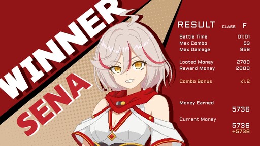 画像ギャラリー No.004のサムネイル画像 / 10億の借金を背負った少女が闘技場で戦う「焔金のヴァルキリー」,Steamストアページを公開。東京ゲームダンジョン14で試遊出展を予定