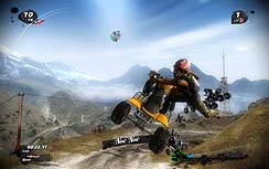 画像ギャラリー No.002のサムネイル画像 / このまま落ちたらマズいだろ普通,という高さで華麗なトリックを決めるレースゲーム「ピュア」のレビューを掲載