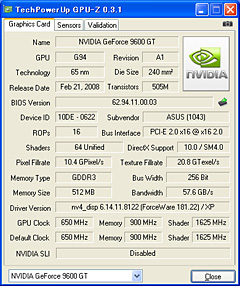 画像集#007のサムネイル/補助電源不要のPalit製GeForce 9600 GTカードを試す。消費電力面のメリットはないが,コストパフォーマンスに魅力