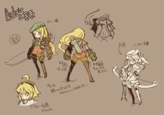 画像集#004のサムネイル/「キノスワールド」,正式ロゴと制作中のキャライラスト4種類を公開